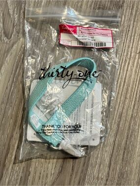 thirty-one skies for you teal Pebbled Wristlet Strap